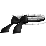 Cute Black Ruffled Bow Choker