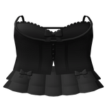 ୨୧ cute black ruffled bow dress