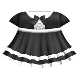 Cute Black Ruffled Bow Dress