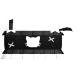 ♡ : cute black ruffled kitty top