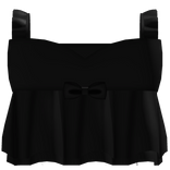 ꒰ ୨୧ ꒱ cute black ruffled summer top ♡