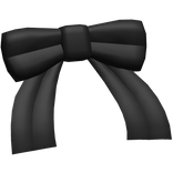♡꒰ cute black side bow hair clip