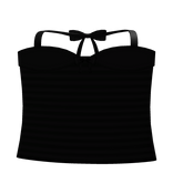 Cute Black Summer Top w/ Bow