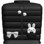Cute Black Winter Miffy Puffer Jacket