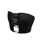 Cute Black Y2K Chic Heart Korean Top • DD30