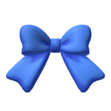 Cute Blue Back Waist Bow
