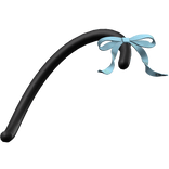 Cute Blue Bow Cat Tail (Black)