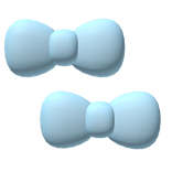 cute blue bows hair clips