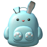 Cute Blue Bunny Backpack