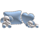 cute blue elephant pillows 