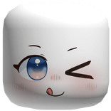 Cute Blue Eyed Winking Chibi Face