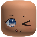 Cute Blue Eyed Winking Chibi Face