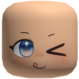 Cute Blue Eyed Winking Chibi Face