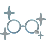 Cute blue glasses with sparkles
