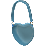 cute blue glossy heart handbag