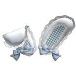 Cute Blue Lace Bunny Ears w/ Bows