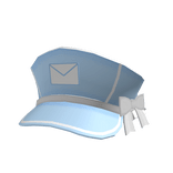 cute blue postman bow cap