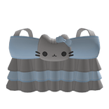 ♡ Cute Blue Pusheen Ruffled Top