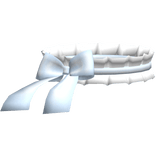 Cute Blue Ruffled Bow Choker