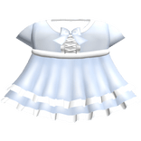 Cute Blue Ruffled Bow Dress