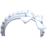 Cute Blue Ruffled Bow Headdress