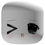 cute blushing wink anime face