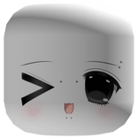 cute blushing wink pierced anime face