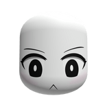 Cute Bored Anime Girl Face - White