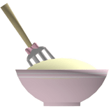 ୨♡cute bowl of vanilla cake mix♡୧