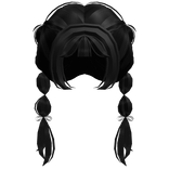 Cute Braided Pigtails In Black