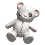 Cute Broken Teddy Bear Plushie - White