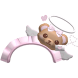 Cute Brown Bear Valentines Headdress in Pink