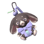 Cute Brown Easter Bunny Bag Charm Keychain  🫐