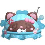 Cute Brown Kitty Fish Hat