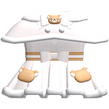 ♡ cute brown kuma bear winter shawl dress