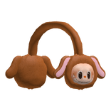 Cute Brown Sugar Bunny Labubu Plushie Earmuffs