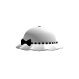 Cute Bucket Hat White and Black with bow