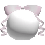 ♡ cute bunny tail with curly ribbons bow pink