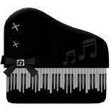 ♪ cute buttoned piano waist bag with bow 1.0