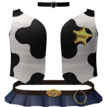 Cute Cartoon Cowgirl Sheriff Outfit 