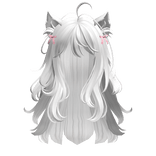 Cute Cat Ears Hairstyle(White)