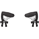 ♡ ⋮ cute cat ears with paw bows in black
