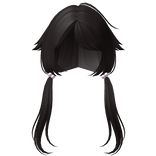 ꒰┊cute cat girl pigtials dark brown