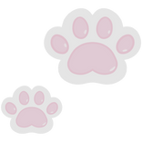 Cute cat paw hairclip in pink