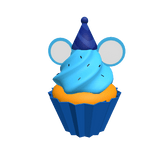 Cute Chibi Blue Bear Cupcake
