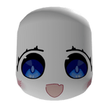 Cute Chibi Face Blush (Blue Eyes)