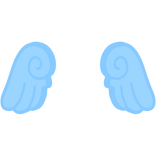 ♡ Cute Chibi Glowing Angel Wings in Blue