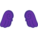 ♡ Cute Chibi Glowing Angel Wings in Dark Purple