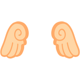 ♡ Cute Chibi Glowing Angel Wings in Orange