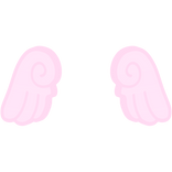 ♡ Cute Chibi Glowing Angel Wings in Pastel Pink